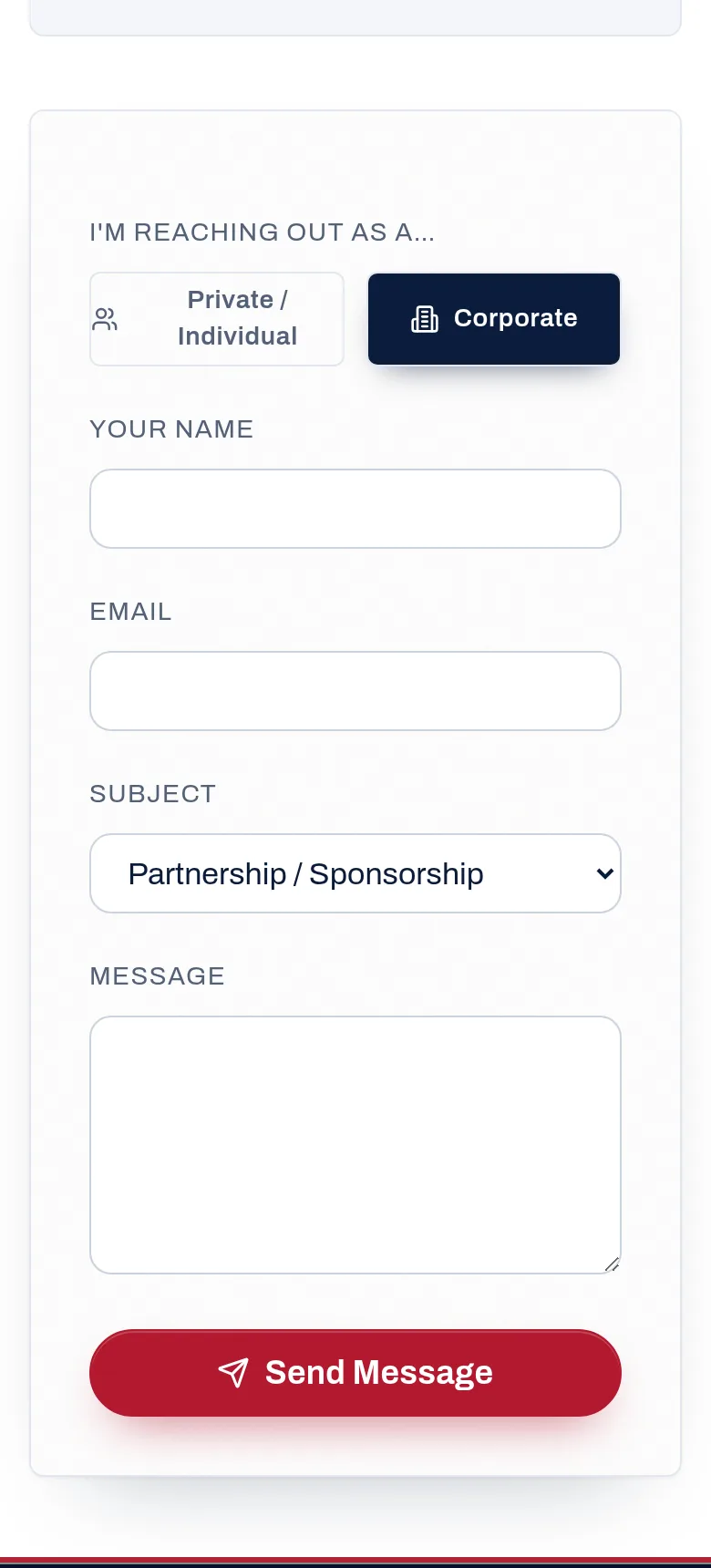 Send us a message. — screenshot of walkforahero.com/contact, with 6 numbered marks